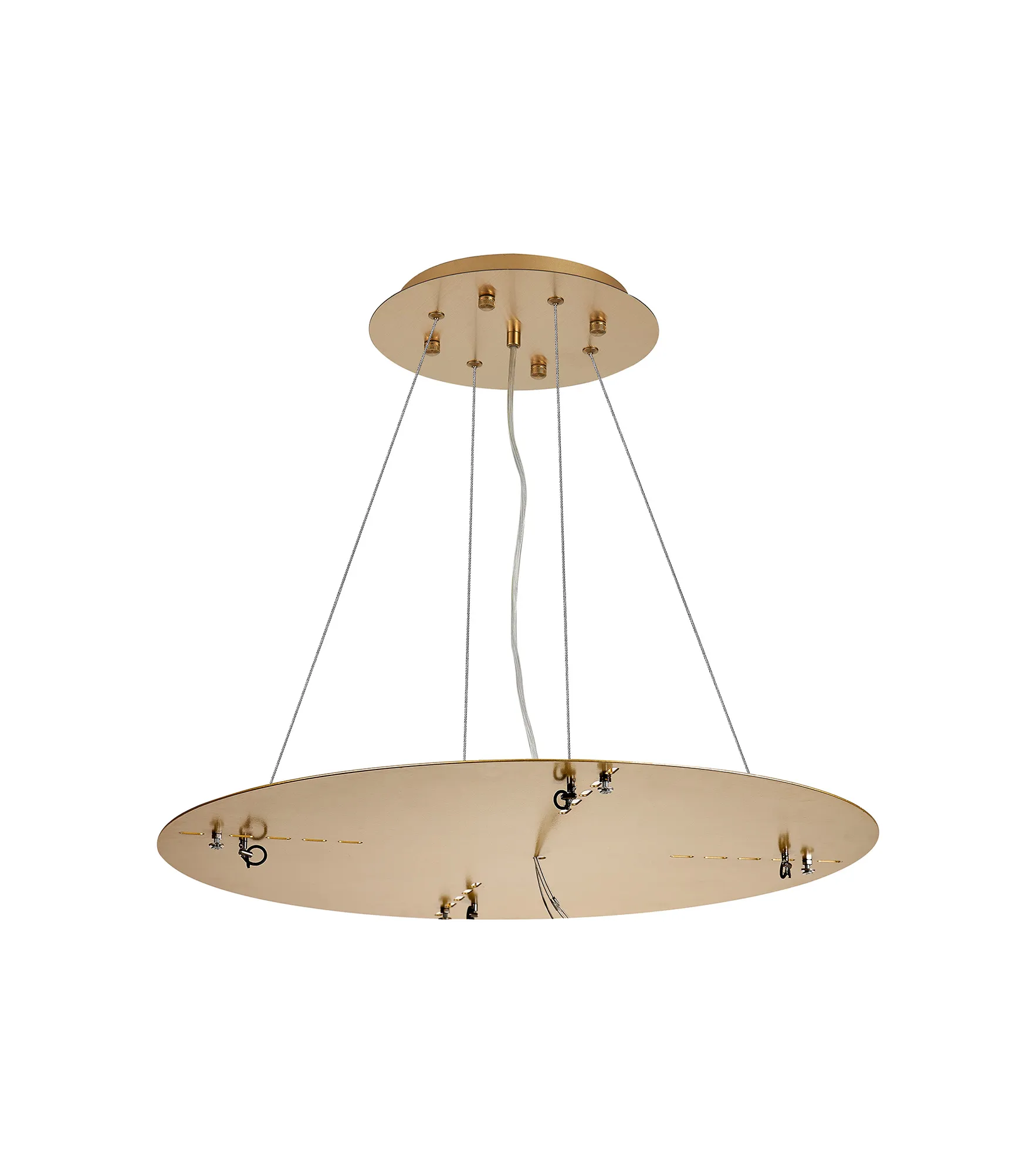 D0927BR  Lowan 59cm, 3m Brass/Painted Brass, Suspension Plate c/w Power Cable To Lower Flush Fittings, Max Load 20kg (ONLY TESTED FOR OUR PRODUCTS)